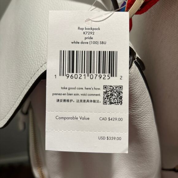 NWT Kate Spade Small Backpack Rainbow Pride - Picture 5 of 11